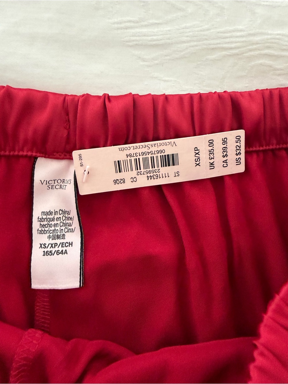 Victoria's Secret Red Satin Ruffle Sleep Shorts - Picture 2 of 3